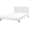 Beliani Velvetinė lova FITOU 160 x 200 cm balta