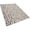 Beliani Dailininko odos kilimas 140 x 200 cm KIRCA rudos spalvos