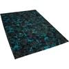 Beliani Oda kilimas 140 x 200 cm juoda turkis ATALAN