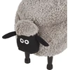 Beliani Gyvūno formos pufas su daiktadėže SHEEP, pilkas ėriukas