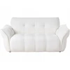 Beliani Dvivietė sofa HALBA Boucle balta