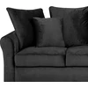 Beliani Trivietė sofa BORNHOLM, veliūrinė, juoda