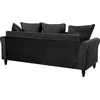 Beliani Trivietė sofa BORNHOLM, veliūrinė, juoda