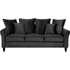Beliani Trivietė sofa BORNHOLM, veliūrinė, juoda
