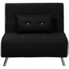 Beliani Vienvietė išskleidžiama sofa FARRIS juoda