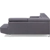 Beliani 5 vietų kampinė sofa NORREA pilka, kairinė