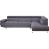 Beliani 5 vietų kampinė sofa NORREA pilka, kairinė
