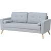 Beliani Dvivietė sofa KALMAR šviesiai pilka