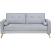 Beliani Dvivietė sofa KALMAR šviesiai pilka
