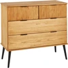 Beliani Komoda su 4 stalčiais TIMMINS pušies mediena ruda