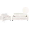 Sofa Beliani SAVALEN 4 vietų svetainės baldų komplektas, boucle audinys, balta spalva