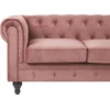 Sofa Beliani Poilsio komplektas 4 asmenims CHESTERFIELD veliūrinis rožinis