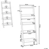 „Beliani Ladder“ knygų spinta 5 lentynos Tamsios medienos MOBILE TRIO