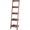 Beliani Ladder Rock 5 lentynos tamsios medienos Mobile DIO