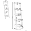 Beliani 5 lentynų stovas MOBILE DUO 166 cm rudas/baltas