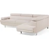 Beliani 5-vietė kampinė sofa NORREA, šviesiai smėlio spalvos, kairinė
