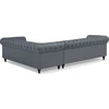 Beliani 6 vietų kampinė sofa CHESTERFIELD, pilka, kairinė