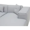 Beliani Trivietė kampinė sofa DOLVA, šviesiai pilka, kairinė