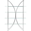 Beliani Knygų lentyna 4 lentynų HOLLOW Metal 175 cm Sidabrinė