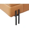 Beliani Trijų vietų sofa GRANNA, ekologiška oda, ruda