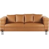 Beliani Trijų vietų sofa GRANNA, ekologiška oda, ruda
