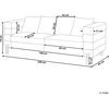 Beliani Trijų vietų sofa GRANNA, ekologiška oda, ruda