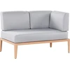 Lauko baldų komplektas Beliani Sodo kampinė sofa su staliuku 6 asmenims RIMA III kairinė, pilka, metalinė, modulinė