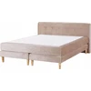 Beliani Kontinentinė lova Welur MARQUISE 180 x 200 cm smėlio spalvos