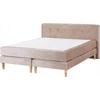 Beliani Kontinentinė lova Welur MARQUISE 160 x 200 cm smėlio spalvos