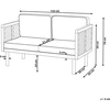 Beliani 2 vietų sodo sofa BARATTI, akacijos mediena, ruda