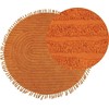 Beliani Lumarko Rūkyta apvalioji medvilnė ø 140 cm oranžinė HALFETI!