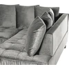 Beliani Trivietė kampinė sofa GRENA, veliūras, šviesiai pilka, kairinė