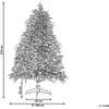 Beliani Dirbtinė LED Kalėdų eglutė FIDDLE 210 cm žalia