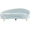 Beliani 2 vietų sofa SAVAR veliūrinė žydra