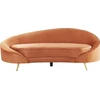 Beliani 2 vietų sofa SAVAR veliūrinė oranžinė