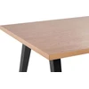 Beliani Valgomojo stalas LENISTER rudas/juodas 150 cm x 90 cm