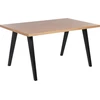 Beliani Valgomojo stalas LENISTER rudas/juodas 150 cm x 90 cm