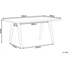 Beliani Valgomojo stalas LENISTER rudas/baltas 150 cm x 90 cm
