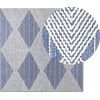 Beliani Lumarko kilimas Wool 200 X 200 Cm rusvai gelsvas- mėlyna Datca!