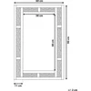 Beliani Sieninis veidrodis AVRILLE 60 cm 90 cm sidabrinės spalvos