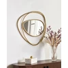 Beliani Sieninis veidrodis COURCY 50 cm x 54 cm, metalinis, auksinis