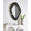 Beliani Sieninis veidrodis LOGNES 56 cm 95 cm juodas