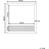 Beliani Sieninis veidrodis ROSELL 60 cm x 60 cm šviesiai rudas