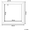 Beliani Sieninis veidrodis CAVAN 65 cm x 65 cm metalinis sidabrinis