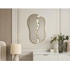 Beliani Sieninis veidrodis TAWLEY 45 cm 76 cm metalinis auksinis