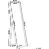 Beliani Pastatomas veidrodis TORCY 140 cm, sidabrinis