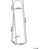 Beliani Pastatomas veidrodis BAGNOLET 150 cm metalinis juodas
