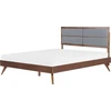 Beliani Lova POISSY 160 x 200 cm tamsaus uosio