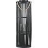 Beliani Medinė lempion 80 cm juoda LUZON