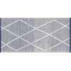 Beliani Medvilnės kilimas 80 x 150 cm baltos spalvos su mėlyna SYNOPA Lumarko!